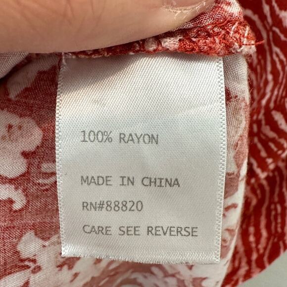 RACHEL ROY | Rust Red Tiered Ruffle Hem Midi Skirt Boho Summer | XS - Picture 6 of 7